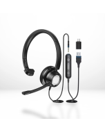 Hixio H365 USB Mono Noise-Cancelling Headset with Rotatable Mic & Inline Controls