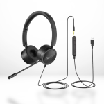 Hixio H360 2-in-1 USB & 3.5mm Noise-Cancelling Headset with Foldable Design and Adjustable Microphone